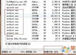 Win7系统svchost.exe进程很多怎么办？查看什么服务使用了Scvhost.exe