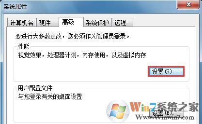 win7性能选项