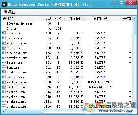 进程隐藏工具|Hide Process Tools V1.2中文绿色版