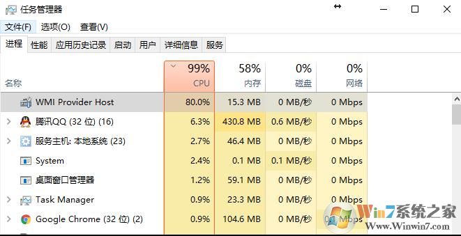 Win10系统WMI Provider Host CPU占用高完美解决方法