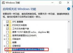 Win10怎么开启Windows的Linux子系统？