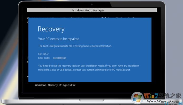 修复0xc0000185 BSOD