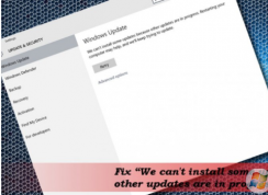 win10系统无法更新提示“我们不能安装一些更新，因为其他更新正在进行”