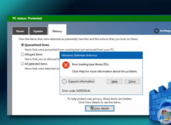win10系统Defender提示加载类型库/ DLL时出错 错误代码0x80029c4a