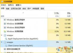 win10系统下wsappx是什么进程？可以关闭吗？