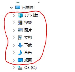 如何删除win10此电脑左侧导航栏中:视频/图片/文档/下载/音乐？