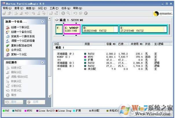硬盘分区魔术师pqmagic 8.0中文版