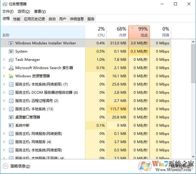 Win10 windows modules installer worker CPU磁盘占用高怎么解决