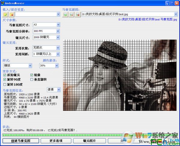 蒙太奇效果拼图软件AndreaMosaic v6.1.04中文版