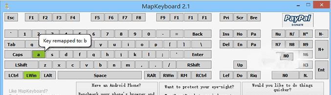 MapKeyboard汉化版|键盘改建神器MapKeyboard v2.1绿色汉化