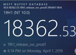 Win10 1903 KB4495666(18362.53)累积更新离线补丁下载