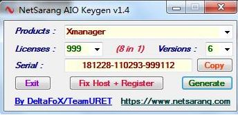 NetSarang AIO Keygen עV1.4֧Xfile/Xmanager/XshellȫϵУ