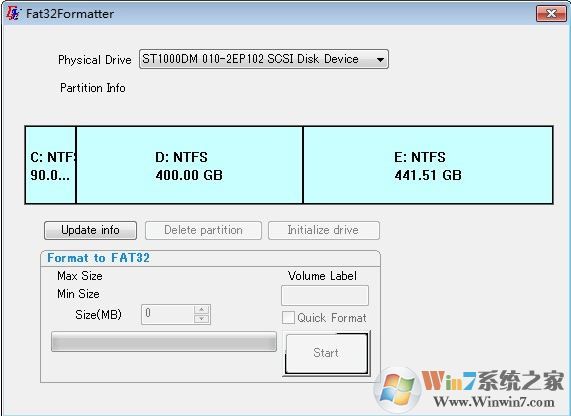 Fat32Format v1.1绿色版_2tware fat32format fat32格式化工具