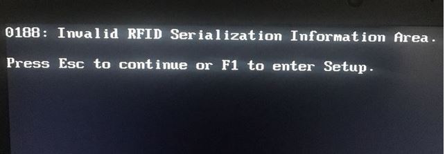 笔记本无法开机 0188：Invalid RFID Serialization Information Area解决方法