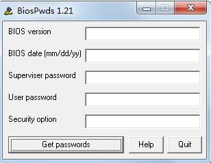 BiosPwds最新版下载_bios密码查看器v1.21绿色版