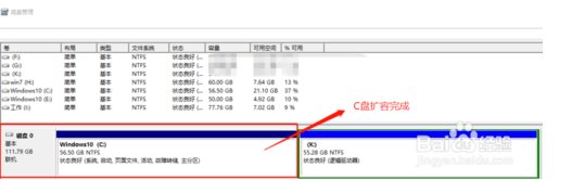 win10c盘扩容,Win10 C盘空间不够了怎么扩容