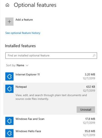 Windows 10新版记事本（Notepad）将成为可选功能