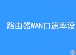 wan口速率如何修改？win10 wan口速率教程设置教程