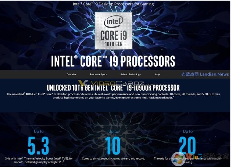 i9 10900K正式发布,迄今最快的处理器10核心20线程