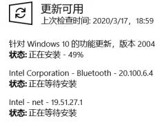 Win10升级2004版本卡在49%不动解决办法