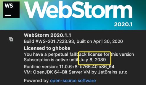 Webstorm激活码最新分享(2020.10)