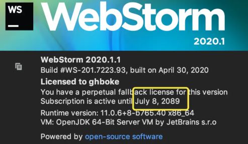Webstorm激活码最新分享(2020.10)