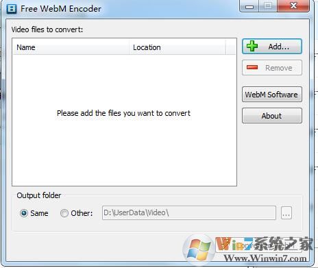 WebM格式转换器(Free WebM Encoder)1.2绿色免费版