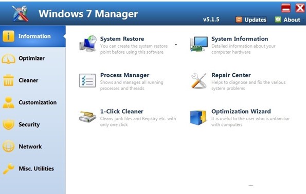 Windows7 Manager下载|Win7系统优化工具 V5.2.0绿色版