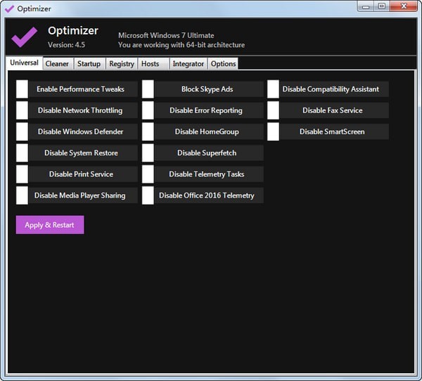 Optimizer下载|Optimizer(系统优化清理工具) V4.8官方版