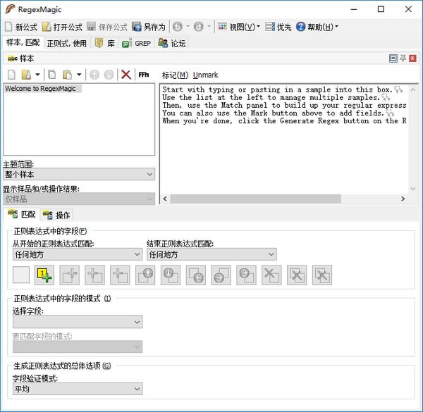 RegexMagic汉化版下载|正则表达式(规则表达式)生成软件 V2.6.0.8中文版