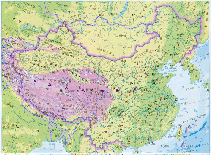中国地形图高清版下载_中国地形地图【超清可放大版】