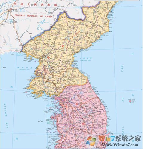 朝鲜地图全图高清中文版