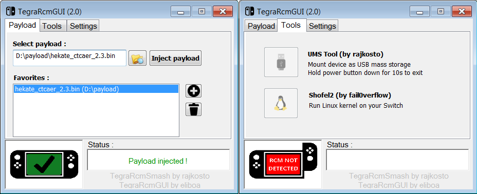 TegraRcmGUI电脑版(任天堂switch payload loader)绿色版