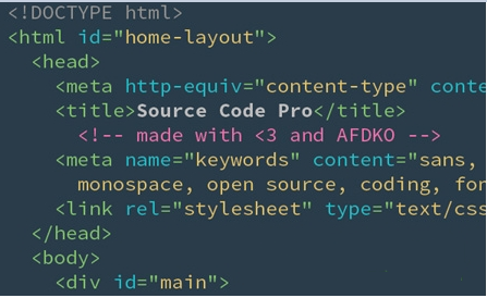 Adobe免费开源编程字体字集Source Code Pro免费版