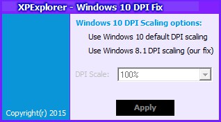 Win10分屏模糊修复工具(Windows 10 DPI Fix) V1.0绿色版