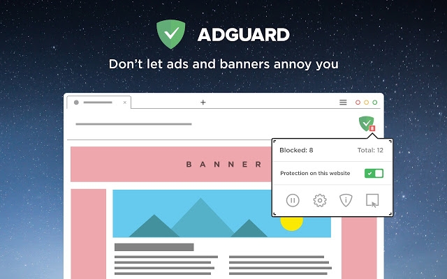 AdGuard广告拦截器下载|浏览器广告拦截Chrome插件 V3.6.6免费版