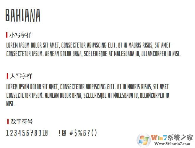 Bahiana字体下载|Bahiana英文字体免费版