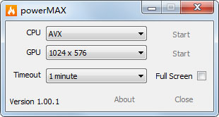 powerMAX(电脑拷机软件) v2.6绿色版