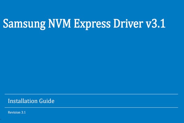 Samsung NVM Express Driver v3.3°