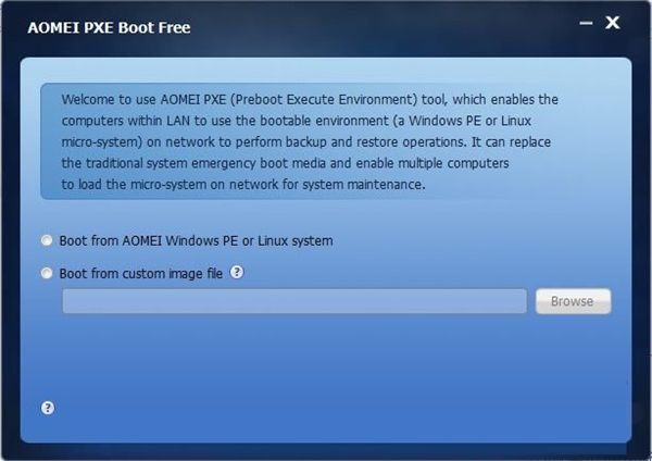 AOMEI PXE Boot Free(PXE系统维护工具) v1.5绿色版