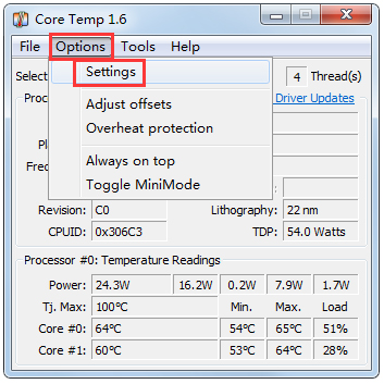 Core Temp(CPU数字温度传感器) V1.14 中文版