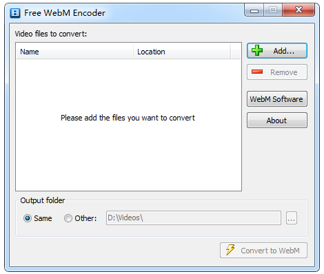 Free WebM Encoder(Webm格式转换器)