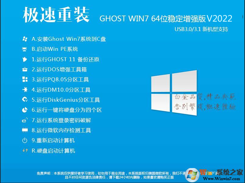重装Win7系统最好的版本|Win7 64位完美旗舰版ISO YN22.06