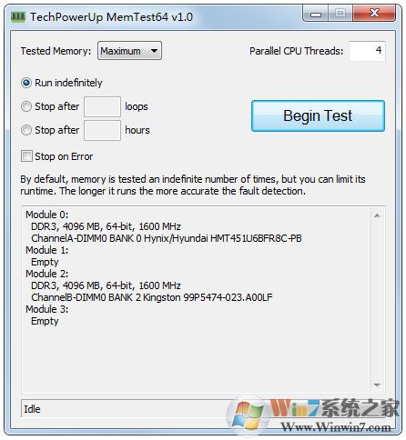TechPoweUP Memtest64(内存条检测工具) 绿色免费版
