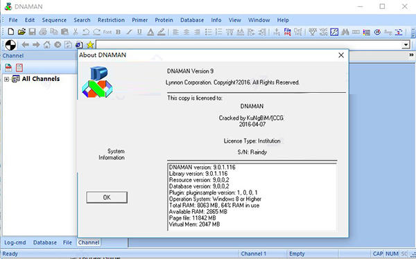 DnaMan 9(多功能综合序列分析软件) V9.0特别版