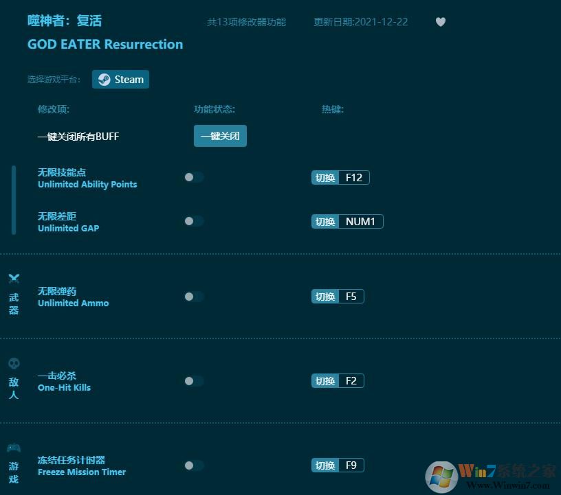 噬神者复活十三项修改器 v2022最新版本