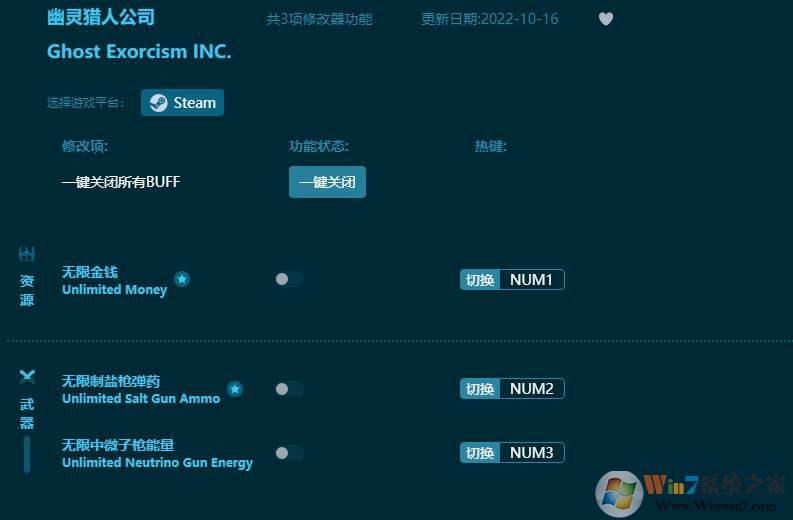 幽灵猎人公司多功能修改器 Steam通用版v2022