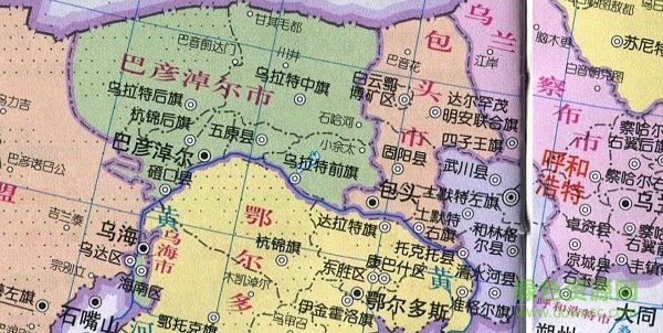 内蒙古地图电子高清版大图(可放大)