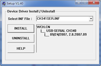 USB转串口驱动(支持CH340/CH341)
