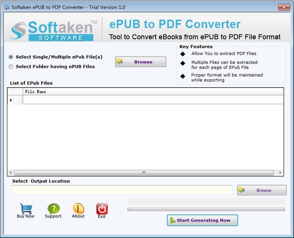 Softaken ePUB to PDF Converter(epub无损转pdf) V1.0官方版